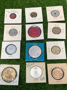 Variety of State Tax Coins Tokens�
