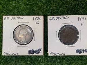 1838 & 1841 GB�Shilling�Farthing�