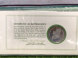 1972 Saint Patricks Metal & Cachet .999 Silver�