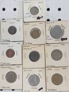 Lot of 10 Vintage Foreign Coins�