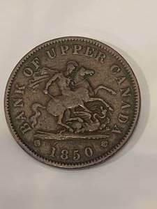 1850 Bank of Upper Canada Token Penny�