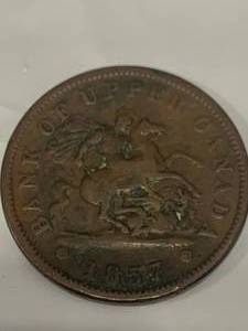 1857 Bank of Upper Canada Penny Token�