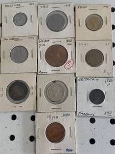 Vintage Lot Of 10 Foreign Coins
