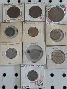 Vintage Lot Of 10 Foreign Coins