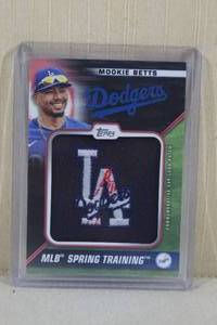 lot 48 image: 2021 Topps Mookie Betts Logo Patch Card 54299