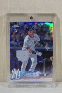 lot 49 image: 2020 Topps Chrome Gleyber Torres Rookie Jersey Card