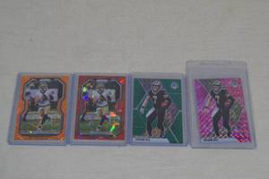 lot 47 image: 4 Taysom Hill Refractor Insert Football Cards - Mosaic, Prizm