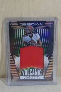 lot 32 image: 2020 Panini Obsidian Volcanic Tyler Johnson Patch Rookie Card - 5475