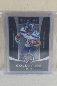 lot 37 image: 2015 Panini Black Gold Marshawn Lynch Card - 2525
