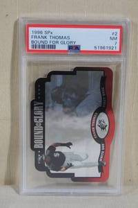 lot 11 image: 1996 SPx Frank Thomas Bound For Glory Card - PSA 7