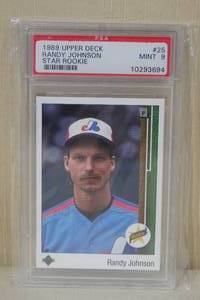 lot 15 image: 1989 Upper Deck Randy Johnson Star Rookie Card - PSA 9