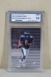 lot 26 image: 1999 Bowmans Best Donovan McNabb Rookie Card - PGA 10