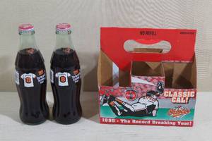 lot 9 image: 2 Very Rare 1995 Coca-Cola Cal Ripken Jr Bottles with Box