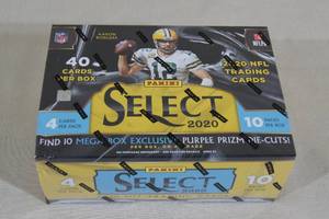 lot 1 image: MEGA Box of 2020 Panini Select Football Card Packs