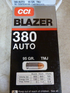lot 83 image: CCI Blazer 380 Auto Cartridges