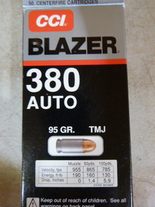 lot 84 image: CCI Blazer 380 Auto Cartridges