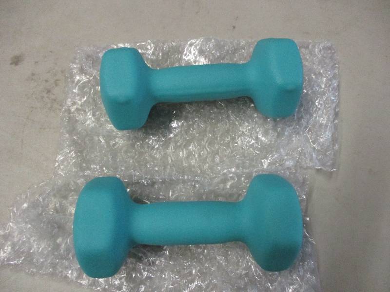 lot 245 image: New Set of 3 Pound Dumbells...