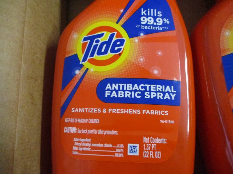 lot 160 image: 3 Bottles of Tide Antibacterial Fab...