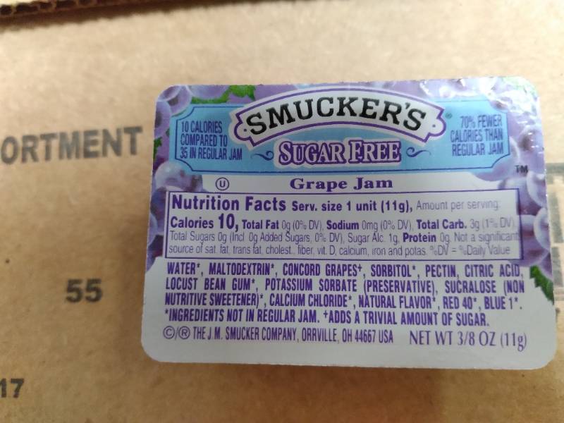 lot 244 image: Case of 200-38oz Smuckers Sugar Fr...