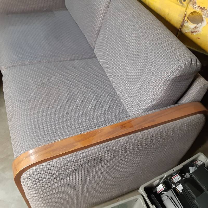 lot 9 image: Loveseat Couch 56 x 33 x 24...