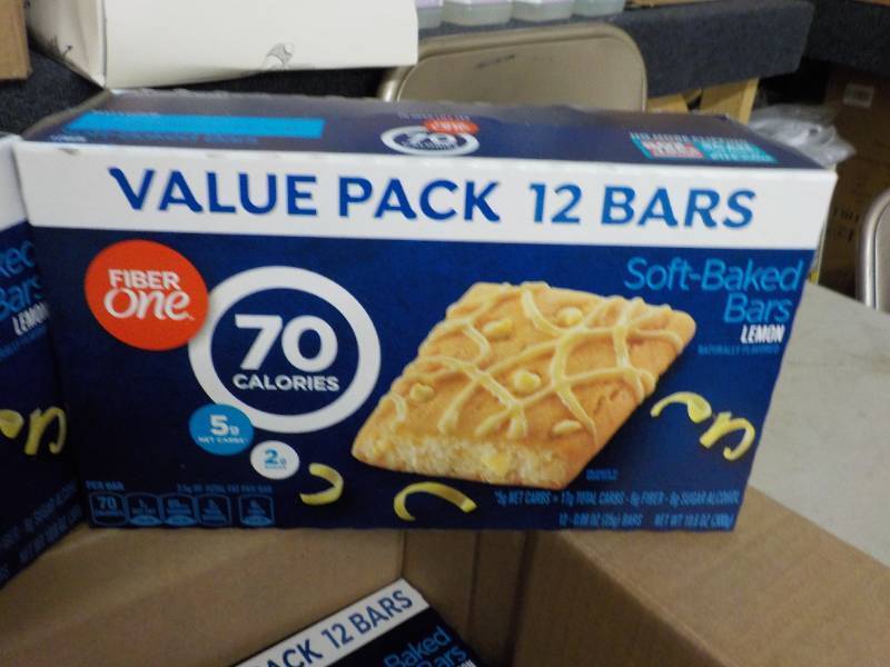 lot 407 image: Case of 4 Boxes Fiber One Lemon Bar...