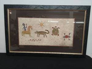 lot 5 image: Framed Drawing