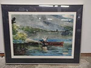 lot 8 image: Framed Watercolor
