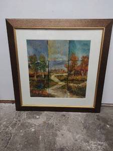 lot 11 image: Framed Trees Painting