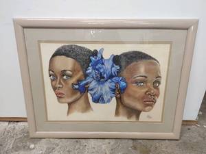 lot 13 image: Framed Charcoal Drawing