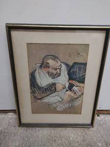 lot 15 image: Framed Vintage Dentist Print