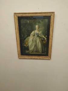 lot 24 image: Frame Victorian Style Portrait Print