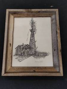 lot 33 image: Barnwood Framed Lithograph