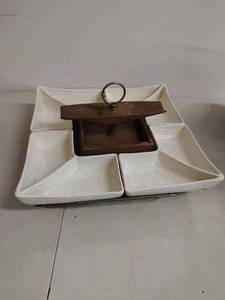 lot 39 image: Vintage Lazy Susan Relish Tray