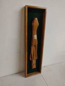 lot 55 image: Carved Wood Art in Frame
