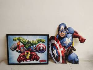 lot 90 image: Two Marvel Avengers Wall Art