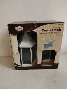 lot 103 image: Twin Pack Outdoor Wall Lights