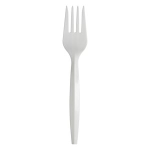 lot 14 image: DIXIE PFM21 DIXIE FORK MEDIUM WEIGHT POLYPROPYLENE WHITE 6 INCH