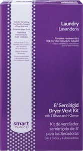 lot 79 image: Smart Choice - Semi-Rigid Dryer Vent Kit Required for Hook-Up - Silver