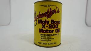 One U.S. Quart   0.946 Liters Schaeffers Moly Bond X-200 Motor Oil---RARE
