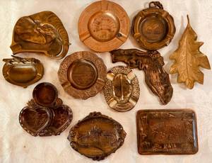 Spinner and Pressed Metal Souvenir AshtraysTobaciana Collection