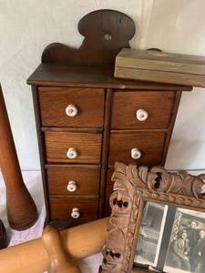 Vintage Spice Chest and other Wood Household Items