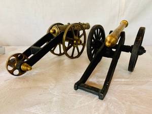 Cast Iron and Brass Cannon Models