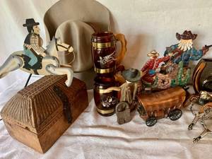 Western Decorating Items includes Rockmount Cowboy Hat