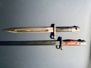 Antique Bayonets with Wood Handles