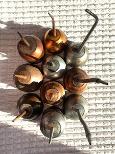Collection of 10 Vintage and Antique Oil Cans  Oilers
