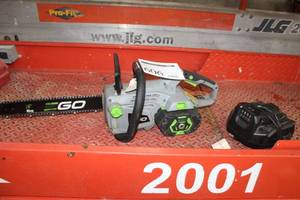 lot 606 image: Ego CS1600 56V Cordless 16 Chain Saw  with Battery, Charger