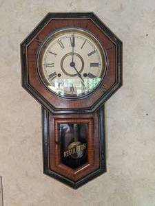 lot 47 image: Vintage Regulator Clock