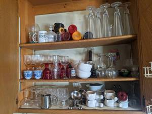 lot 51 image: Collection of Drinking Glasses, Mugs, and Dishes