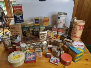 lot 13 image: Antique and Vintage Kitchen Lot - Tins and Containers