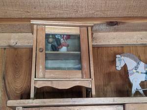 lot 23 image: Wooden Cupboard & Beautiful Dolls & More